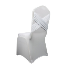 billiges Universal Polyester Universal Bankett Hochzeit gerissen Spandex Stuhl Deckt Weiß